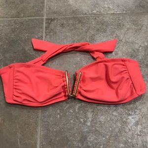 Final call‼️ 😛😋 coral & gold bandeau swim top